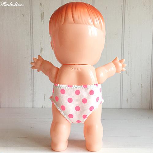 レトロドール 復刻版 デコちゃん ソフビ人形 水玉パンツ : fantastica