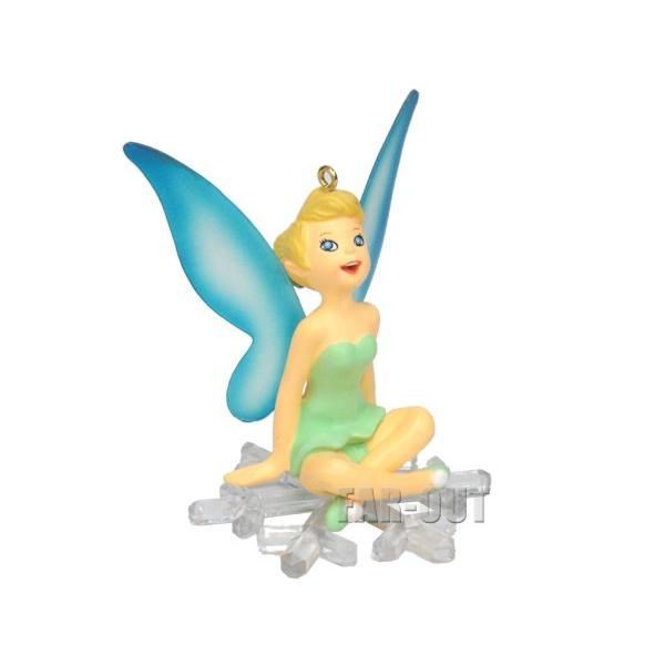 ティンカー・ベル 雪の結晶に座る オーナメント グロリア社 ディズニー