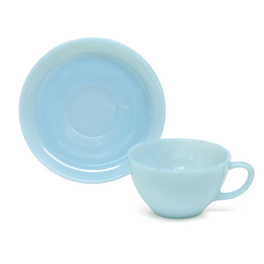 ファイヤーキング カップ&ソーサー ターコイズブルー 1950年代