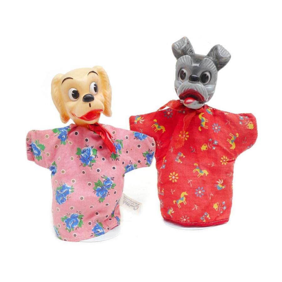 わんわん物語 レディ&トランプ ハンドパペット GUND 2点セット 1960