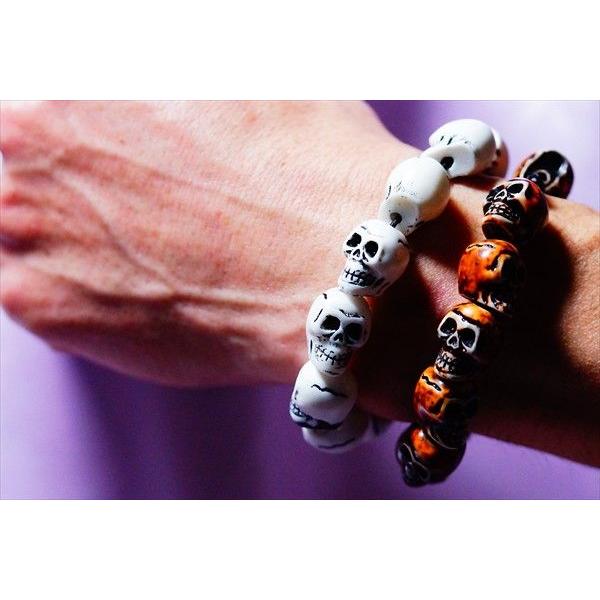 スカル(髑髏)モチーフ ボーン(骨)風パーツ装飾 アジアン・エスニック調