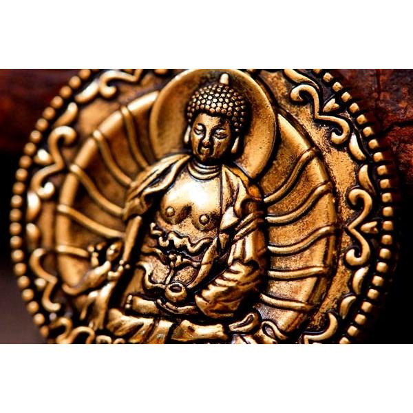 大仏 仏像 仏 蓮 花 光 和 和風 アンティーク ゴールド メンズ