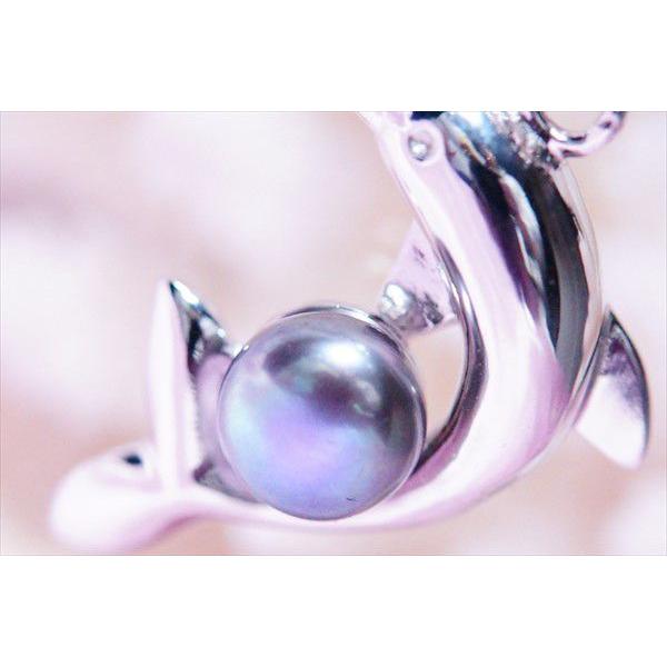 ハワイアンジュエリー ブラックパール(黒蝶真珠)装飾 ジャンピング