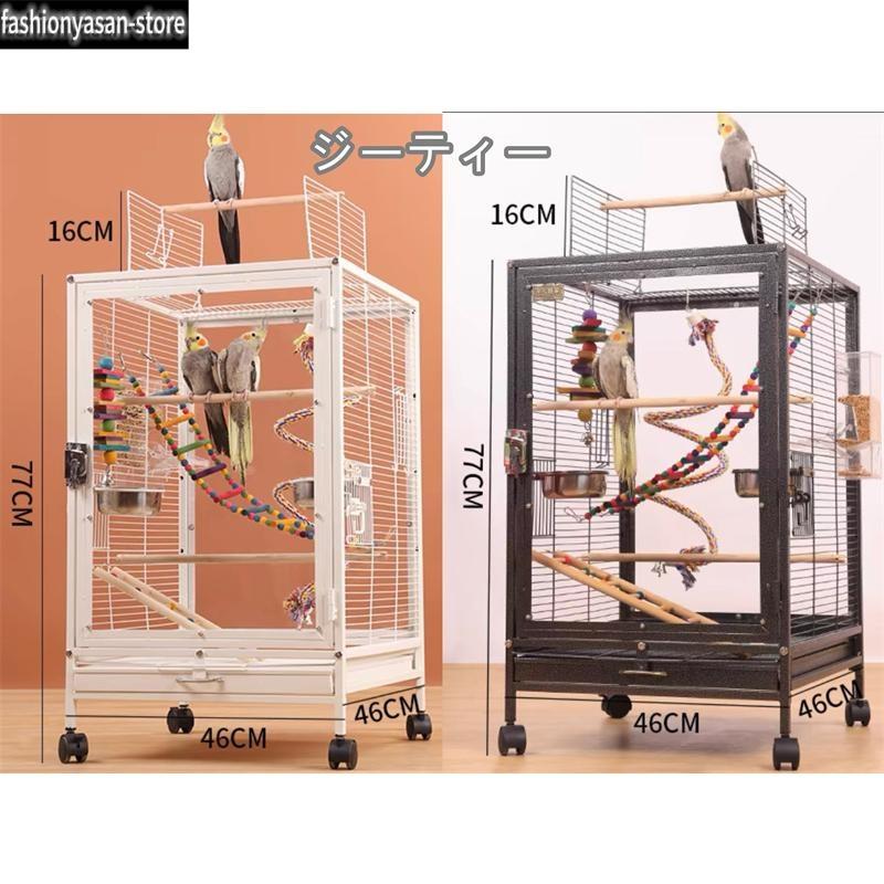 クリアアクリル鳥かご 複数飼い大型インコ ケージ セキセイインコゴザ