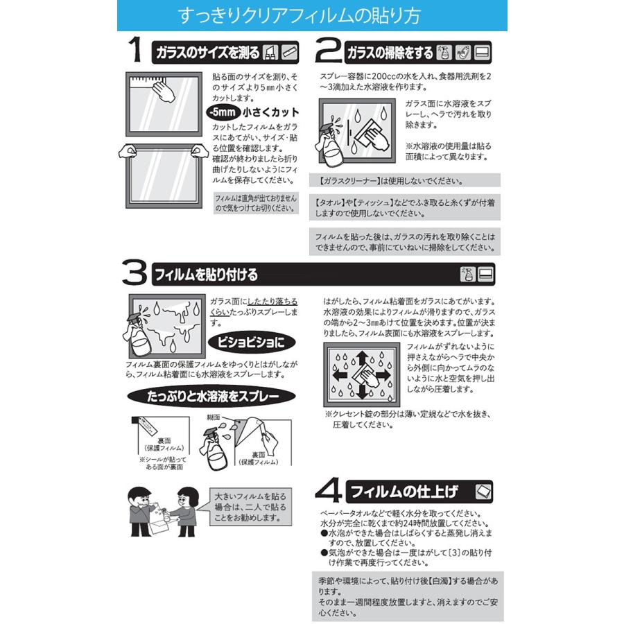 紫外線を99％カットする すっきりクリアフィルム クリアー 無色透明