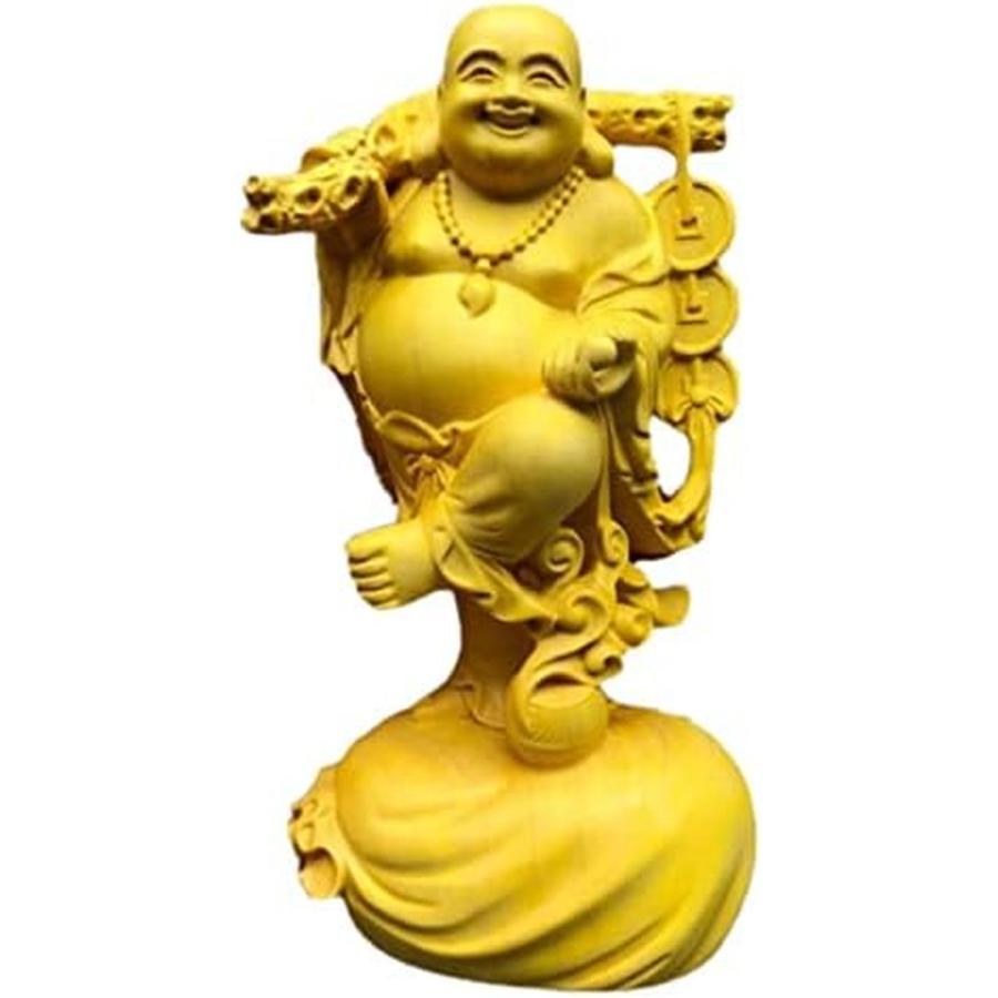 仏像 布袋様 木彫り 木製彫刻 七福神 布袋 様 布袋さま置物 風水 開運