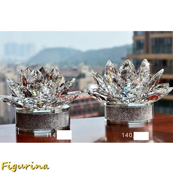 蓮の花 クリスタル ガラス 置物 ヒーリング インテリア ハス