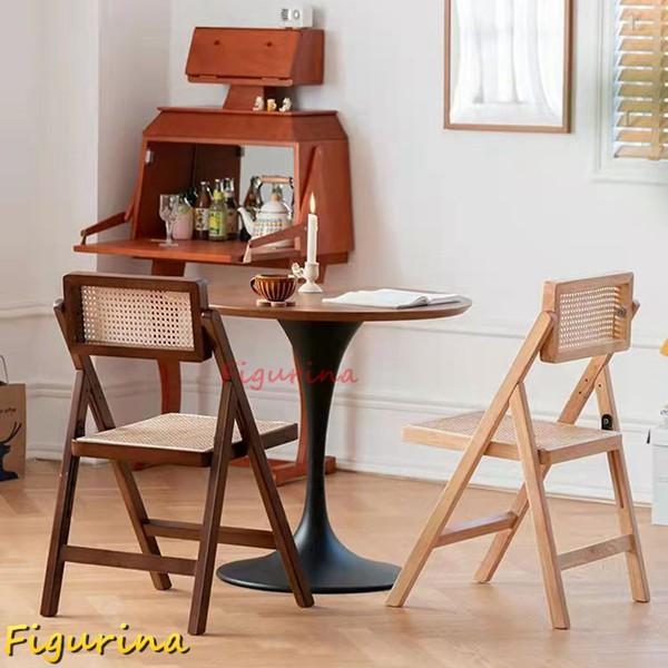 折り畳み椅子 ラタンチェア ダイニングチェアー チェア ラタン椅子 籐