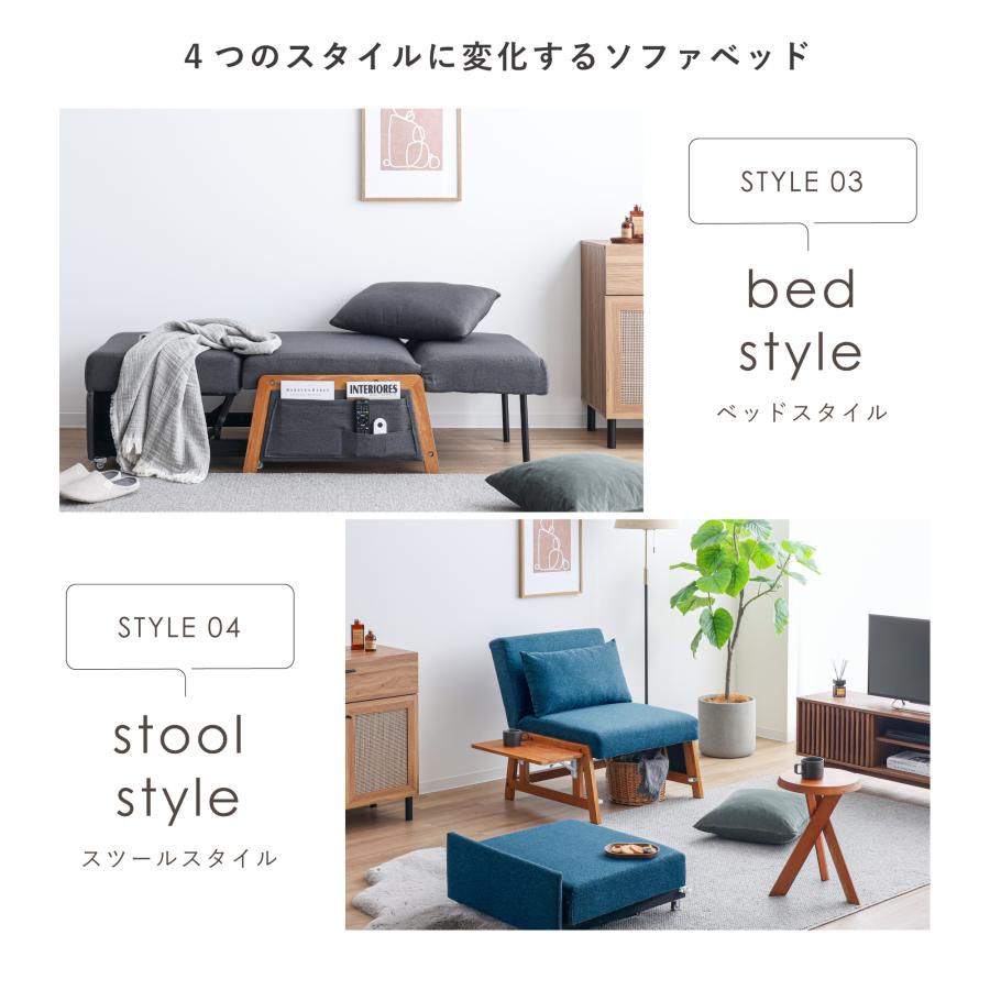 VENTOTA ソファベッド 幅67cm 1人掛け ソファーベッド リクライニング