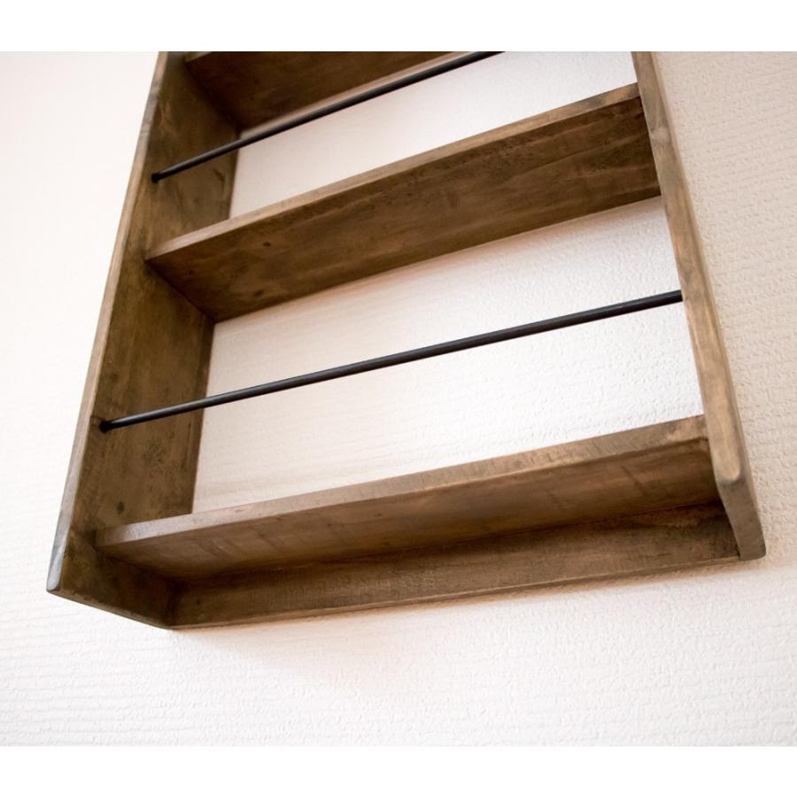 ウォールスパイスラック アイアンバー ウォールシェルフ 壁掛け 収納