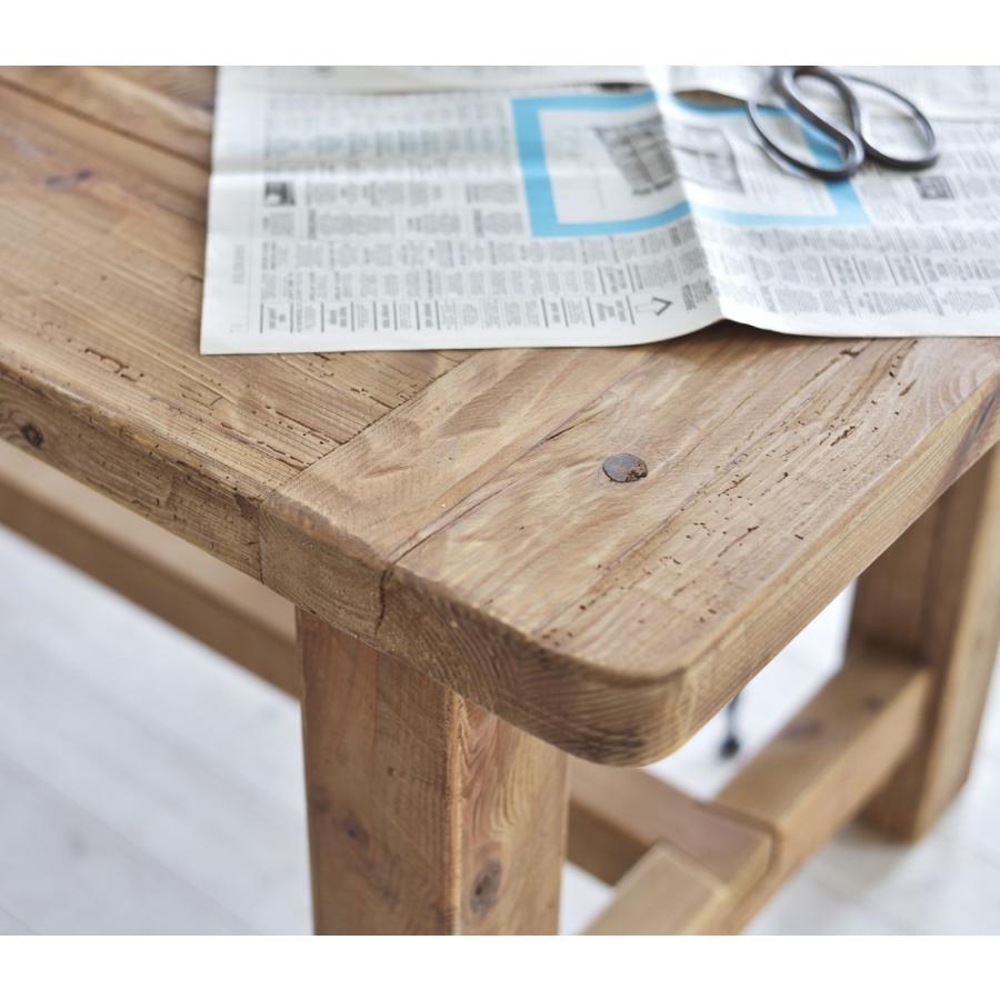 東谷 ダイニングテーブル 4人 幅160cm 木製 長方形 丸角 古材