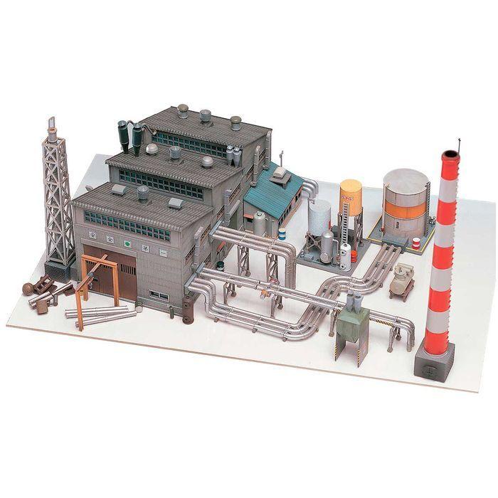 Nゲージ 未塗装ストラクチャーキット プラント工場 鉄道模型 ジオラマ