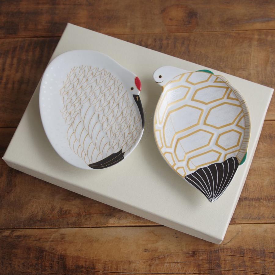 有田焼 鶴と亀 銘々皿セット 化粧箱入り 豆皿 : Flohmarkt フロー