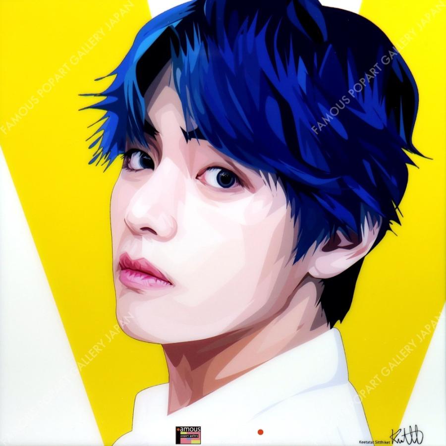 ポップアートパネル インテリア アート ポスター 絵 V BTS ヴィ 防弾