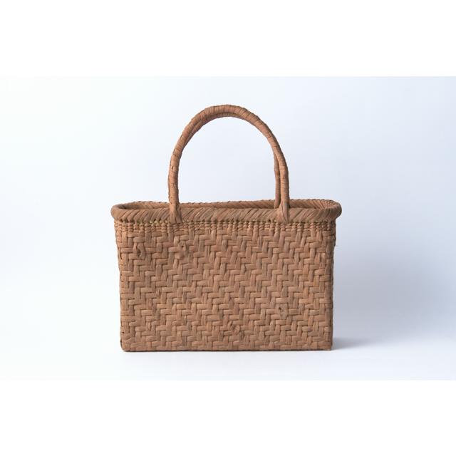 山葡萄かごバッグ 手提げ 網代編み 内麻布02 内ポケット付 国産 日本製