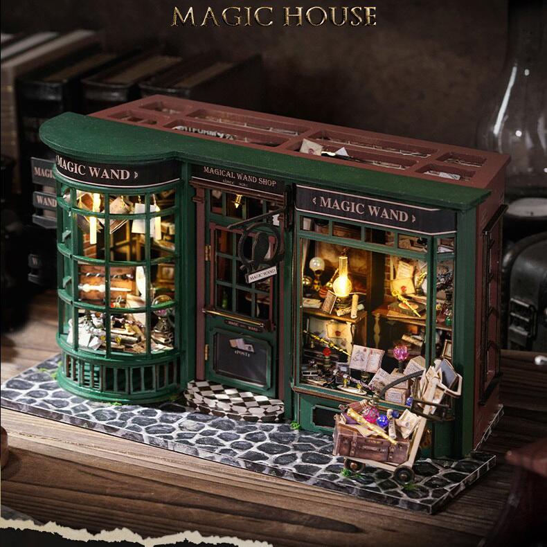 ドールハウス 手作りキットセットミニチュア Magic house 魔法の杖店