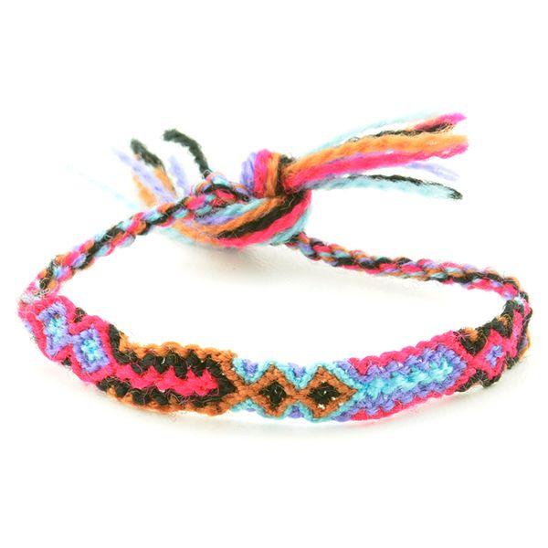 手編み ミサンガ 幅広タイプ(02)【編み込み ハンドメイド ブレスレット