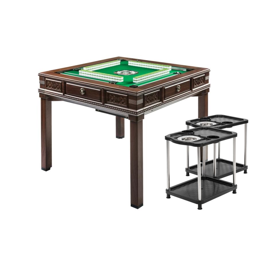 飛沫防止板付き 全自動麻雀卓【28mm牌/緑色卓】 木目調シリーズ 【FR
