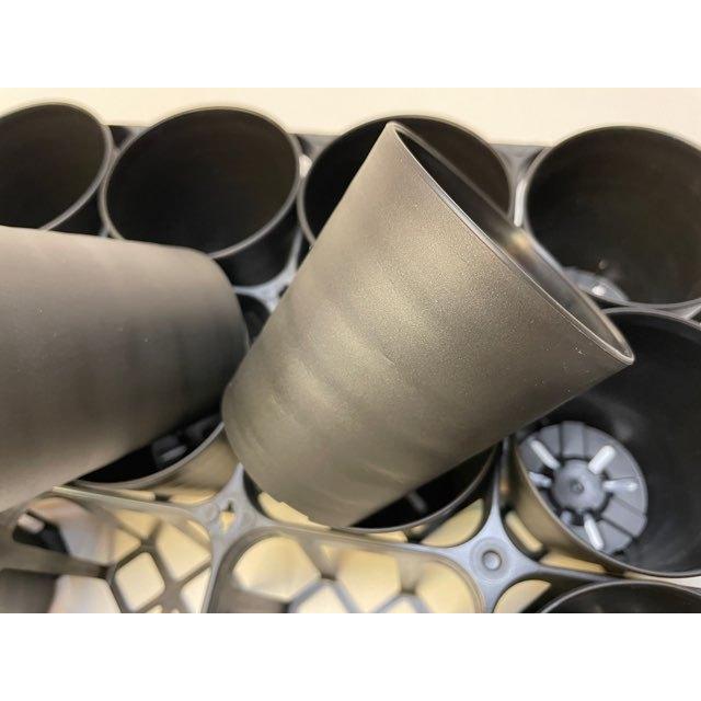 セラアート長鉢-3号/3寸-黒(陶器風プラ鉢)＠多肉植物・塊根植物