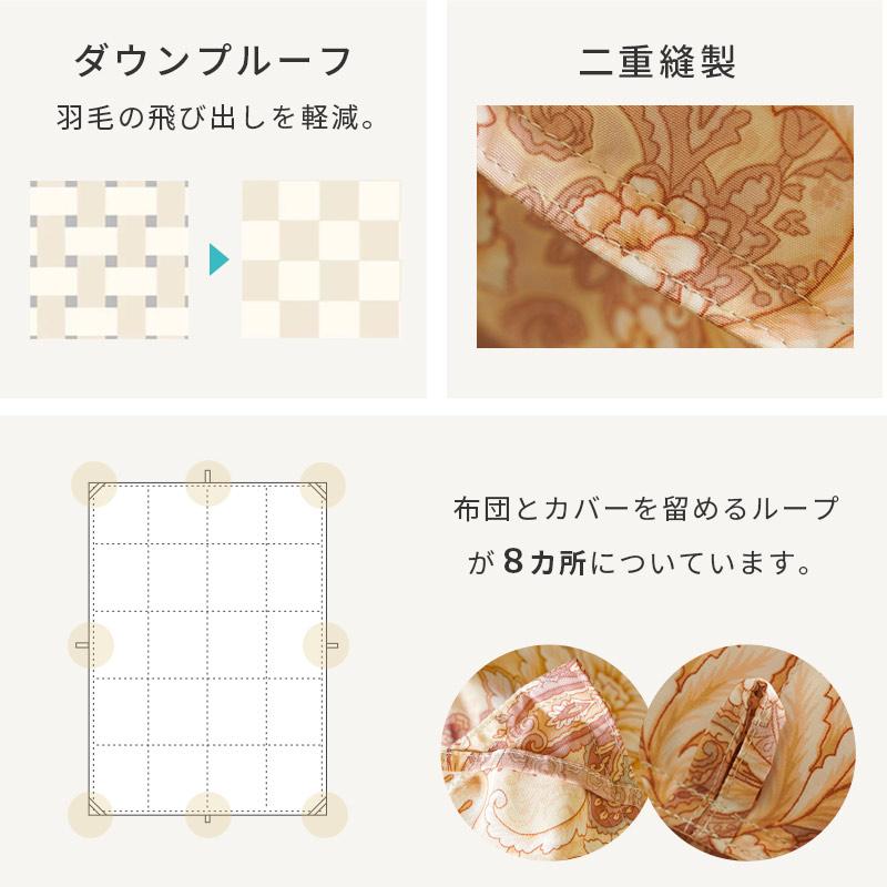 羽毛布団 ダブル カナダ産ホワイトダウン95％ 1.7kg 日本製 2層キルト