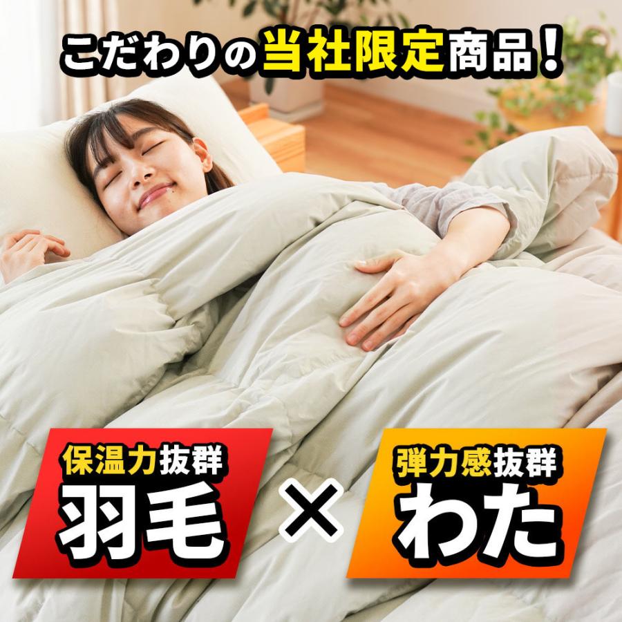 西川（nishikawa） 羽毛入りハイブリッド掛け布団 シングル ダウン50