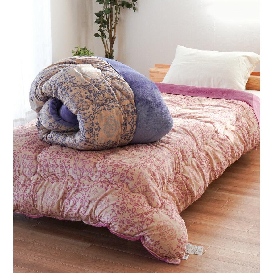 昭和西川 暖かい布団 ボア布団 毛布布団 シングル 暖かい 衿裏マイクロ