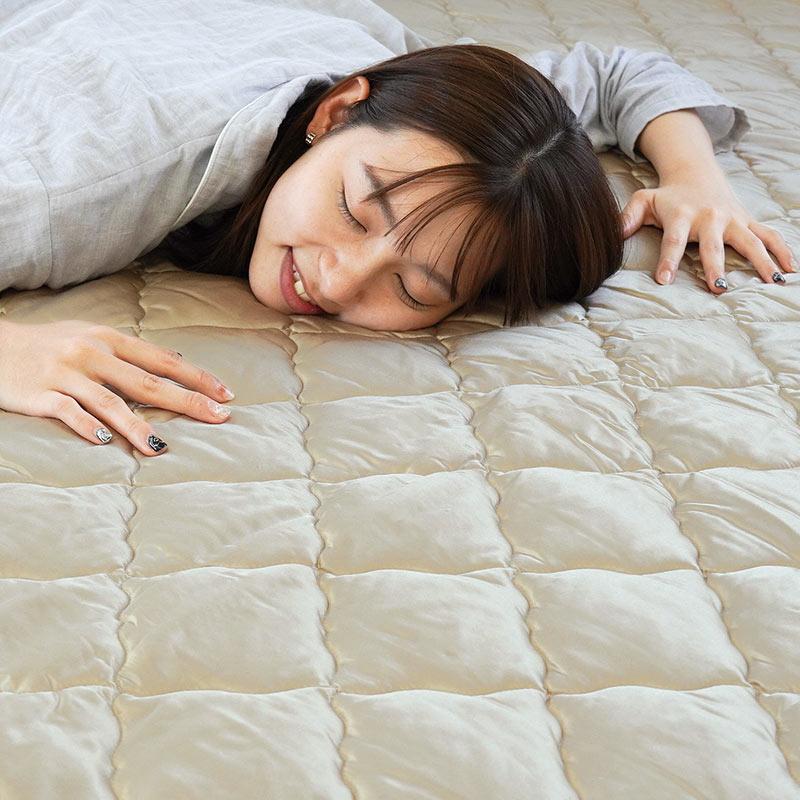 シルク敷きパッド 敷パッド シングル シルク（絹）＆コットン（綿