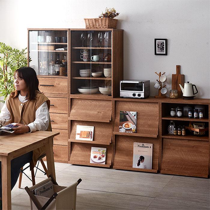 ワイエムワールド 4段 チェスト 幅59cm ディスプレイラック 省スペース