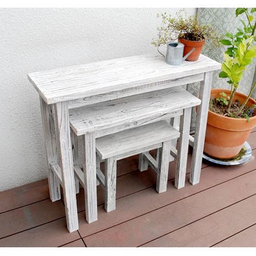 花台 ハイタイプ 3点セット 木製 フラワースタンド プランタースタンド