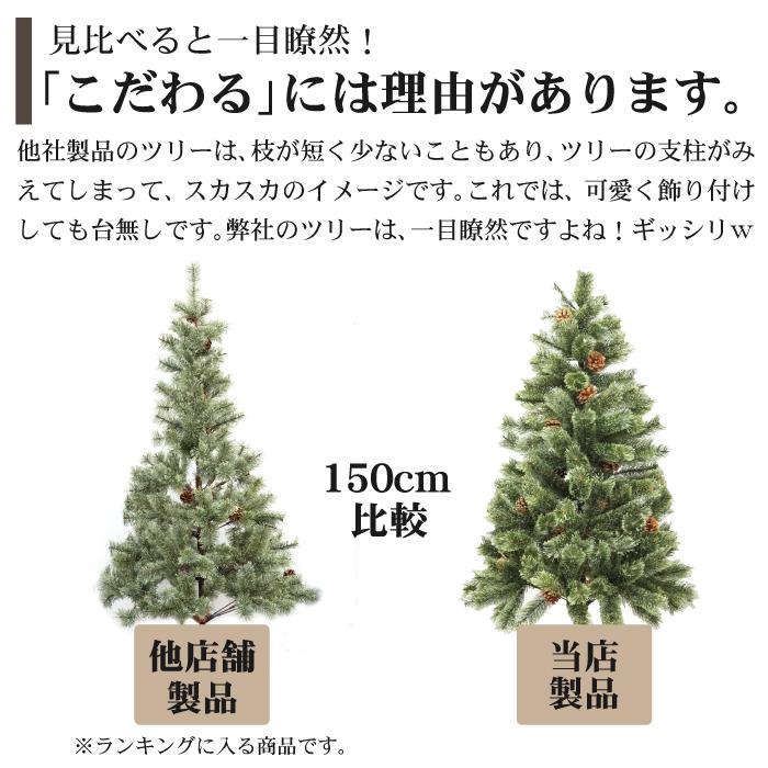 クリスマスツリー 2025年ver 枝大幅増量 北欧 210cm ツリー 松かさ