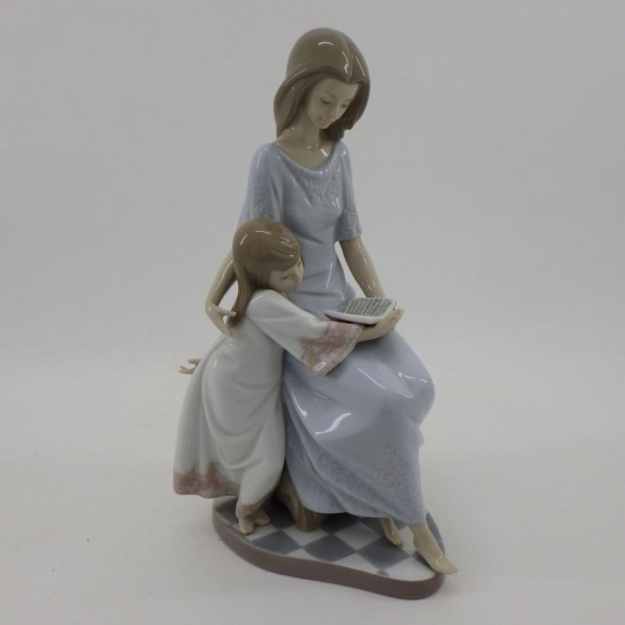 リヤドロ No.5457 「おやすみ前のご本」 Lladro/陶器/人形/置物/少女