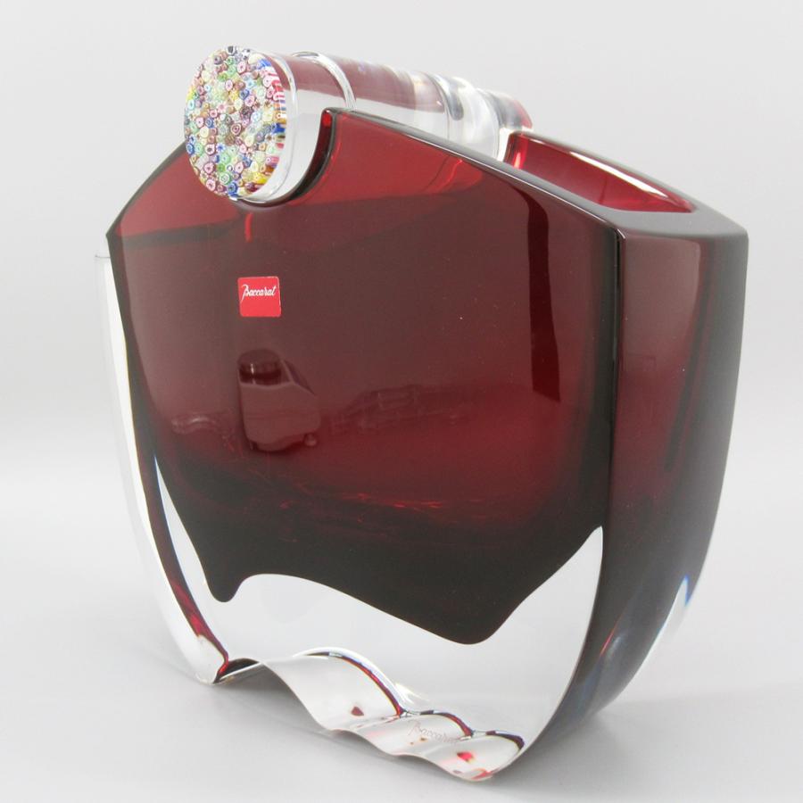 バカラ（Baccarat） オセアニア レッド フラワーベース 花瓶 箱付き