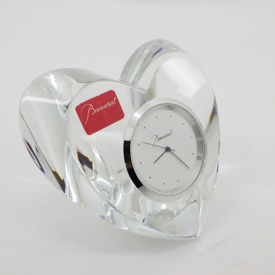 バカラ（Baccarat） ハート クロック ペーパーウェイト 計2点 現状品