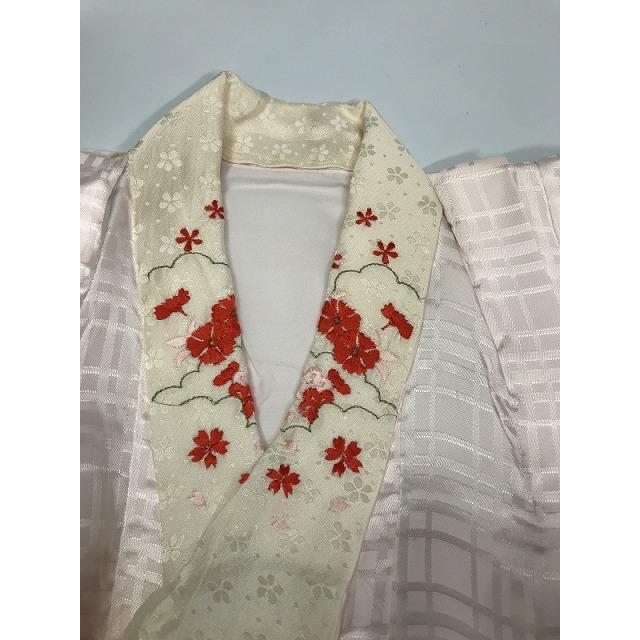 中古 七五三 正絹 3歳女児用 祝い着 着物 長襦袢 お被布 3点セット