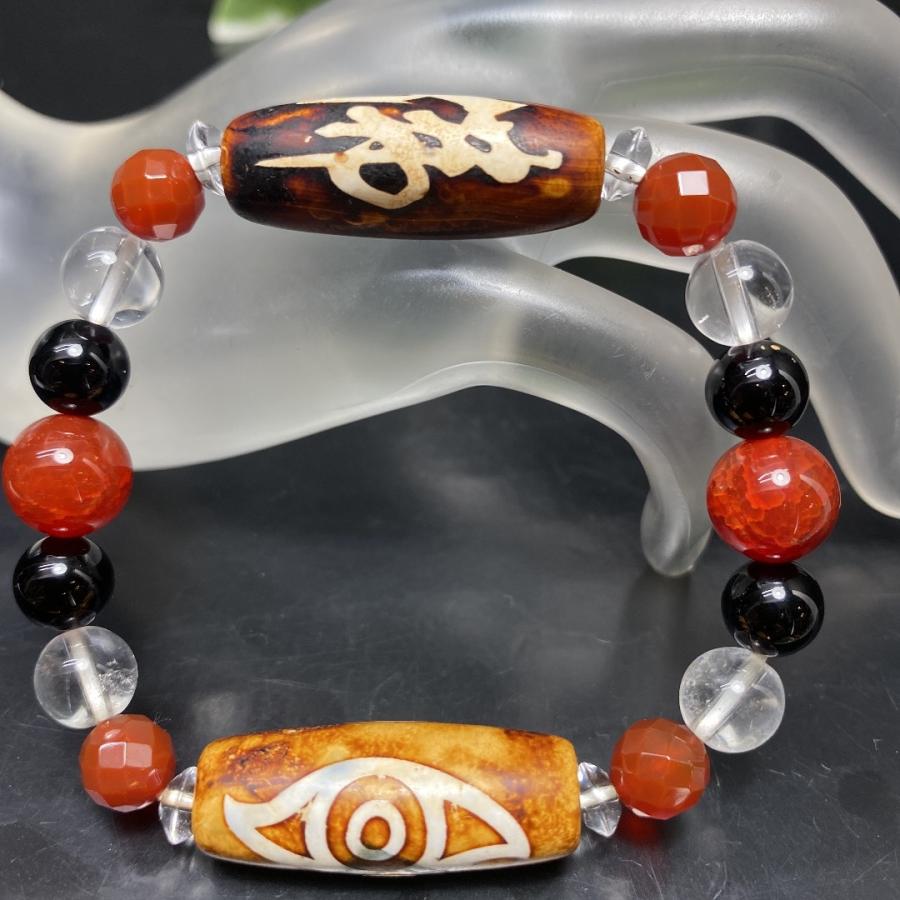 観音様天珠&鳳凰眼天珠ブレスレット ダブルパワー！開運守護 家庭円満