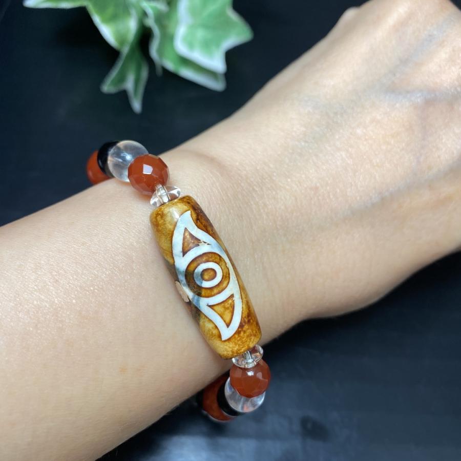 観音様天珠&鳳凰眼天珠ブレスレット ダブルパワー！開運守護 家庭円満