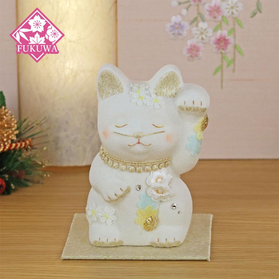 猫 置物 開運 縁起物 宮崎工房(奏 淡色 招き猫 40-920-16)招き猫の置物