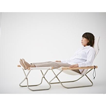 ニーチェアX オットマン 送料無料 ブルー+ダークブラウン