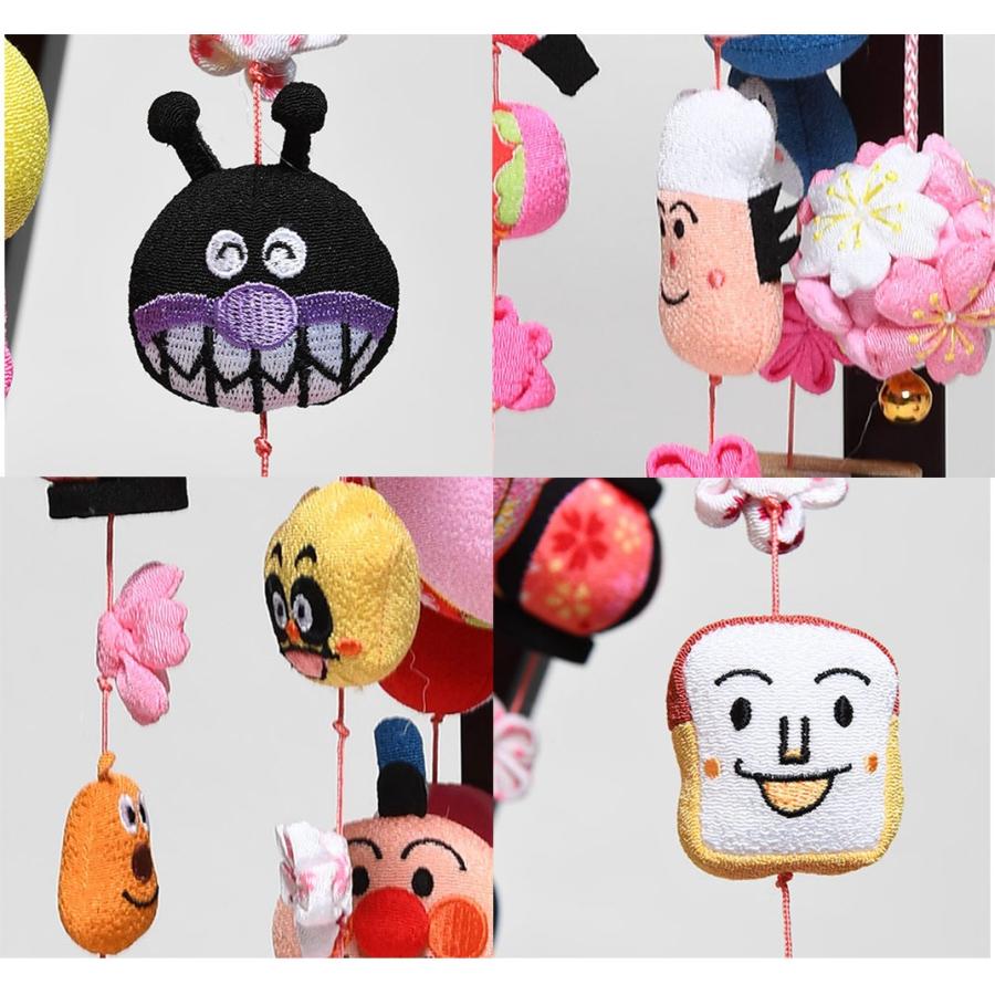 つるし雛 【アンパンマン吊るし雛】ちりめん 飾り台 : 人形の伏見屋