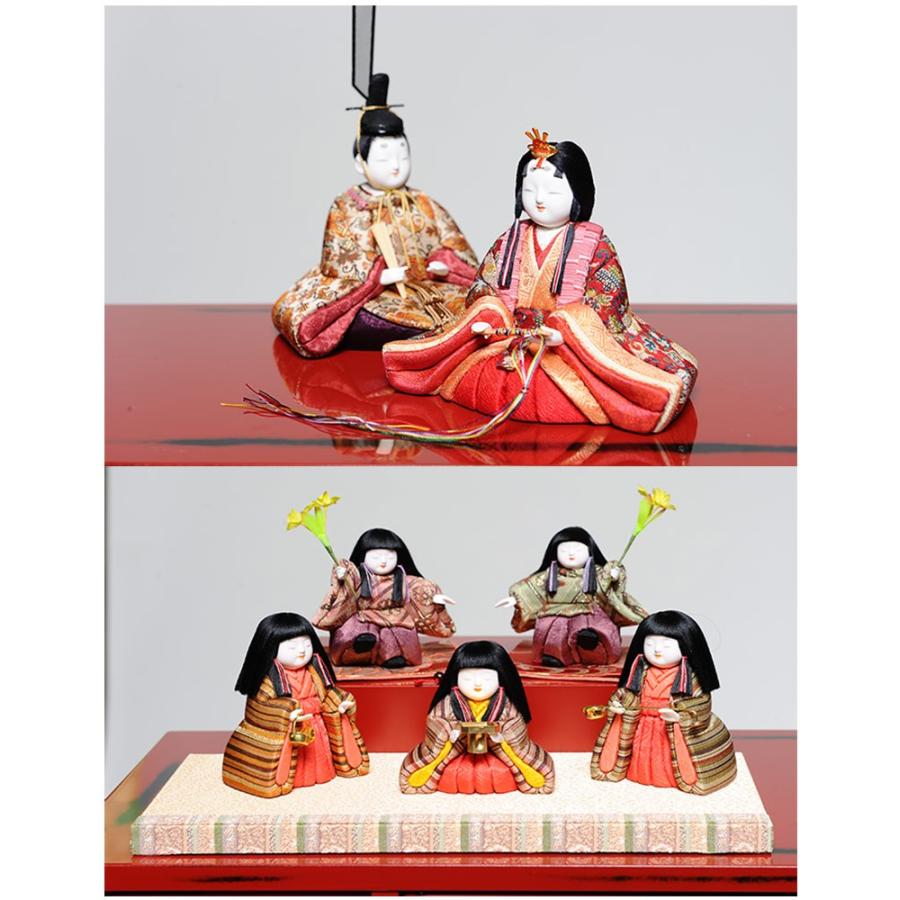 木目込】【雛人形】木目込／収納タイプ木目込人形：やよい小箱：柿沼