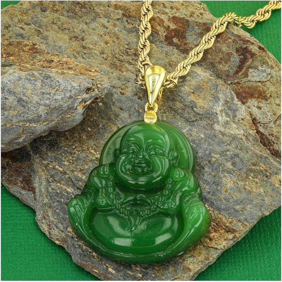 並行輸入品】本物の人工グリーン翡翠 メンズ レディース 幸運 ハッピー