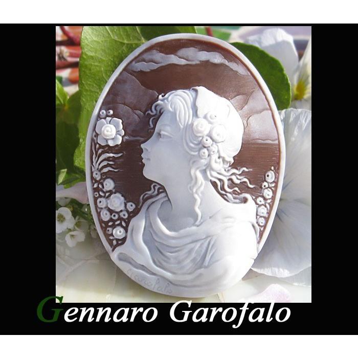 CAMEO（カメオ） Gennaro Garofalo作 シェルカメオ ルース 【薔薇と