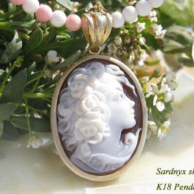CAMEO（カメオ） ペンダント【薔薇の髪飾り】Raffaele Madonna作