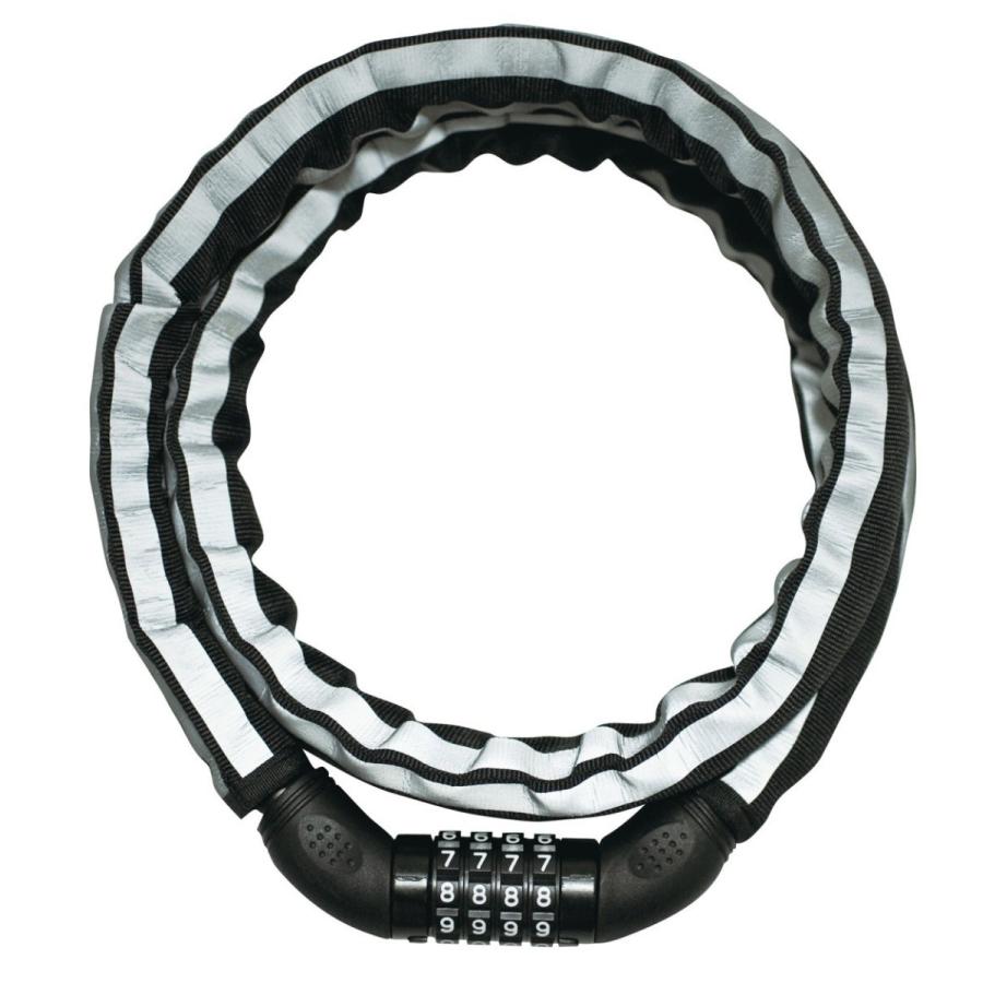 送料無料 自転車 鍵 可変ダイヤル式反射ジョイントワイヤー錠 チェーン