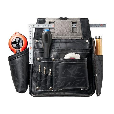 ふくろ倶楽部 伝説 極 四型 タイプB 迷彩柄 黒革 HB-054KB 腰袋 101104