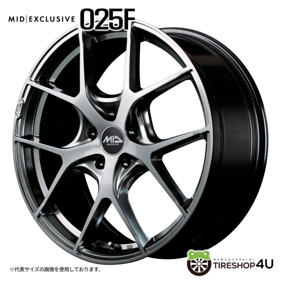 マルカサービス 4本購入で送料無料 MID EXCLUSIVE 025F 18x9.0J 5/120