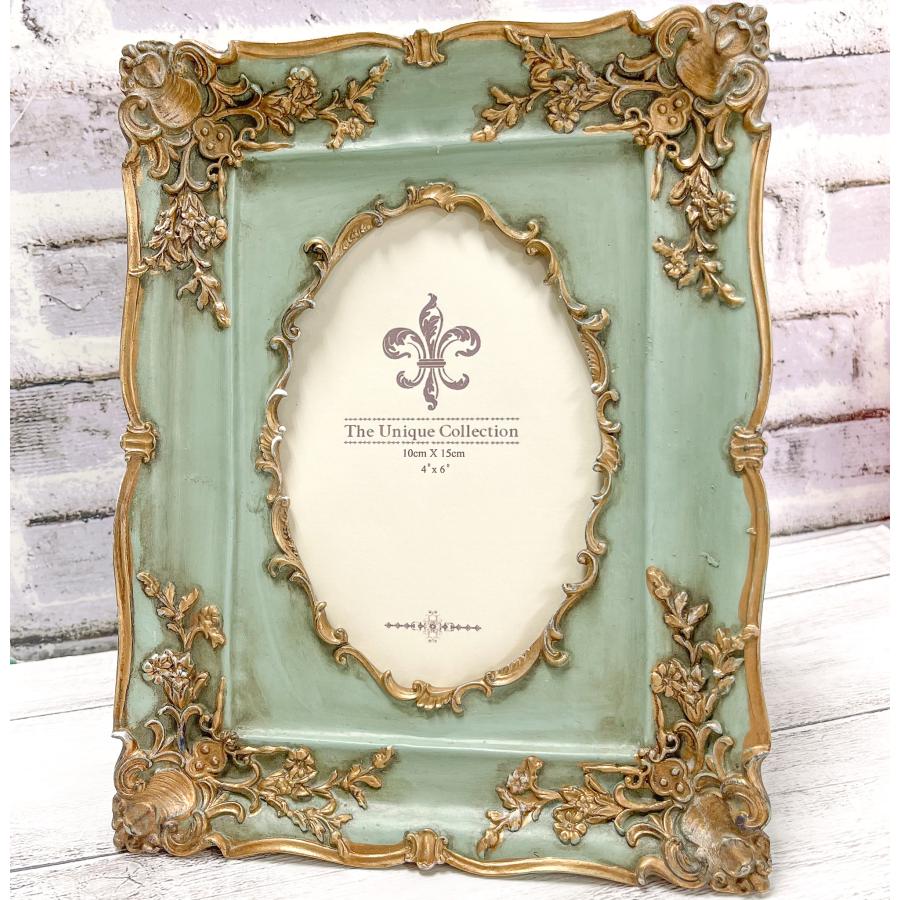 額 瀬尾製額所 アンティーク調フォトフレーム PFKG-RE-BU (154×104mm