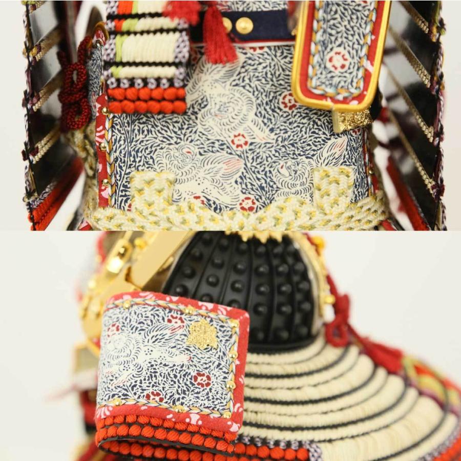 五月人形 鈴甲子雄山 人形工房天祥限定オリジナル 奉納鎧 1/5鎧 白糸威