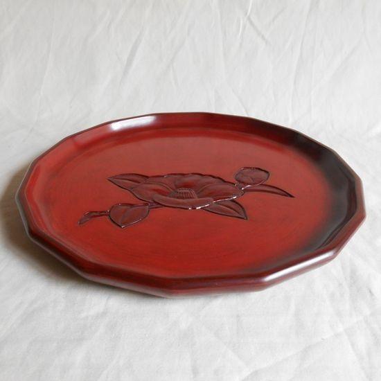 鎌倉彫 十六角盆 八寸 椿 : 鎌倉彫廣堂 - 通販 - Yahoo!ショッピング