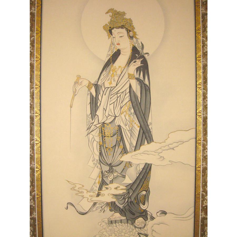掛け軸 掛軸 雲上観音 (左向き) 吉田真秋 (真作・新品) : 掛け軸の専門
